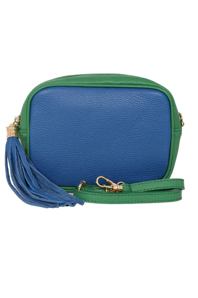 POLLY TWO TONE COBALT BLUE & BRIGHT GREEN BAG